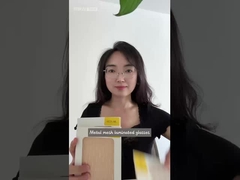 Latón y acero inoxidable malla metálica vidrio laminado para colores personalizados