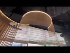 Vea la pantalla arquitectónica de las cortinas de malla metálica para la demostración del restaurante de la entrada