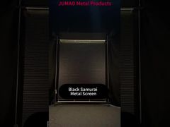 Exhibición decorativa de la producción y de la instalación de la pantalla de división de la malla metálica del espiral negro del samurai