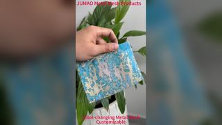 Malla metálica que cambia de color Malla metálica decorativa para interiores de vidrio laminado