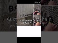 Cortina de cadena de aluminio con doble gancho y diseño personalizado