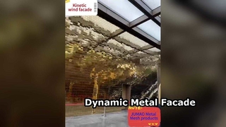 Anuncio publicitario arquitectónico del panel de pared de cortina de la malla del metal cinético de la fachada del viento