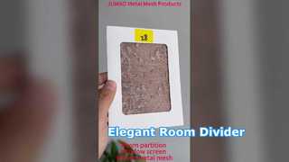 Pantalla decorativa tejida de la ventana del tabique de la malla de alambre de la malla metálica interior