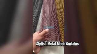 Cortinas de malla metálica elegante divisor de espacio