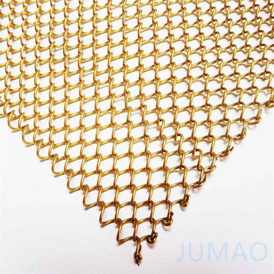 Cortinas de malla de metal de aleación de aluminio cortina de 8 mm agujero personalizado