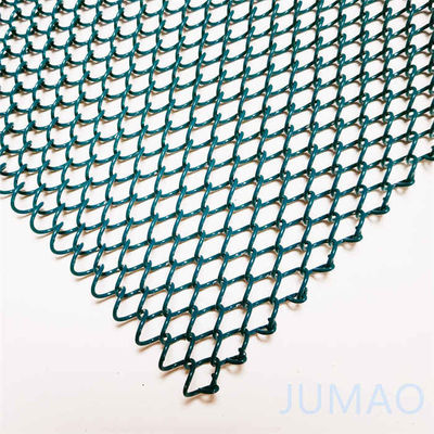 Cortinas de malla metálica de alambre flexible de 40 pies fachadas de hierba verde