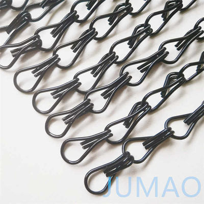 Decoración de cadenas de metal negro cortinas de enlace de pantalla de aire libre