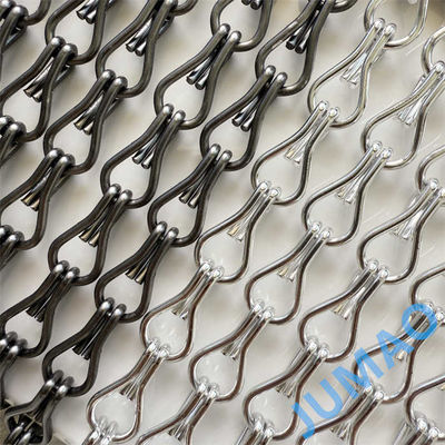 Tamaño de la cadena 12 mm*24 mm Cortinas de enlace de cadena metálica diseñadas para la construcción industrial