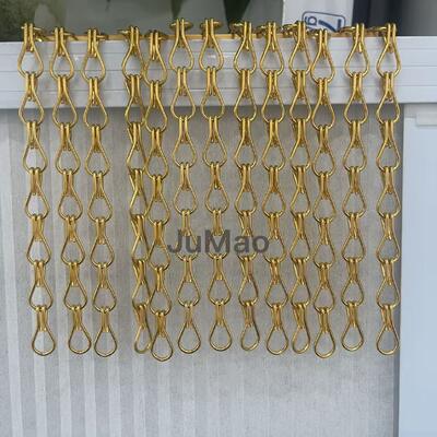 Cortinas decorativas de metal montadas en el techo, ideales para salas de conferencias, vestíbulos y entornos minoristas