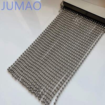 Decorative Room Divider Metal Bead Ball Curtains Lightweight Partition For Commercial Spaces