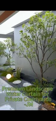 Cortina de agua de acero inoxidable con luz LED pantalla de agua de malla de acero inoxidable para paisajes de gama alta