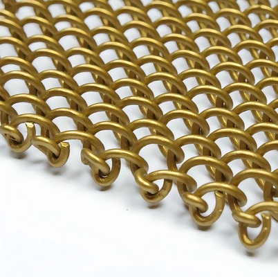 1mm Apertura de aluminio de malla de metal cortina de pantalla de metal decorativa para el espacio divisorio de la pared divisor